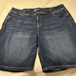 Lane Bryant Dark Blue Jean Shorts